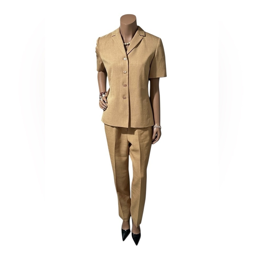 Travis Ayers Elegant Camel Pantsuit☑️ - Picture 5 of 12